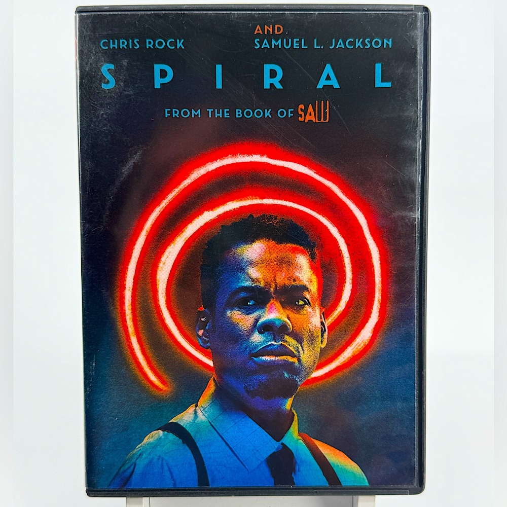 Spiral on DVD. From the book of Saw. Starring Chris Rock and Samuel L. Jackson